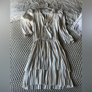 Reset By Jane Flutter Sleeve Silky Crinkle Dress